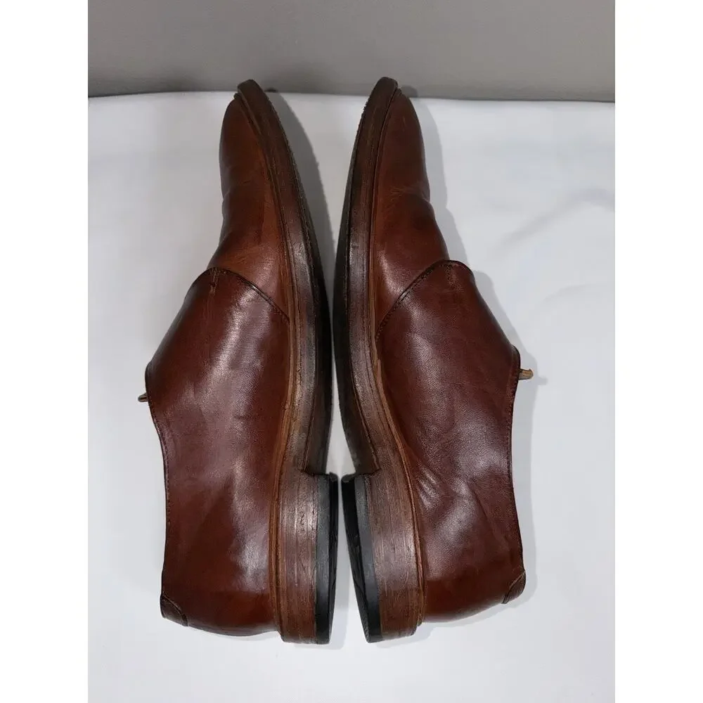 Allen Edmonds Lubbock Brown Leather Monk Strap Size 14 D